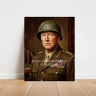 General George S  Patton     Tribute Art     Premium Aluminum Metal Sign     11 X 14