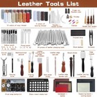 Tlkkue Leather Tooling Kit Leather Craft Tools Leatherworking Kit With Custom   