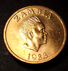 1983 Zambia One 1 Ngwee Coin - Km 9a - 17 5mm - Aardvark - Africa