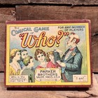 Early 1900   s Antique The Comical Card Game Of Who  Complete W  Instructions  Pbc