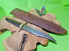 Antique Unmarked Bowie Knife  nowill   Sons   W Sheath