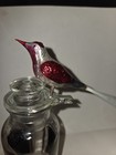 Vintage 1960 s Mercury Glass Clip On Bird Ornament With Fiberglass Tail 6  Long 
