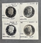 2022 P D S S Kennedy Half Dollar Pdss Silver   Clad Proof   Bu Us 4 Coins