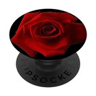 Cellphone Pop Out Holder Red Rose Flower Design Floral Black Adhesive Popgrip