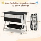 Baby Bedside Sleeper  3-in-1 Baby Crib Bedside Bed With Mosquito Net