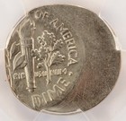 1991-p 10c Roosevelt Dime Struck 40  Off-center Pcgs Ms65