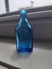 Vtg Miniature Blue Wheaton Cathedral Chief Wahoo Electric Tonic Bottle