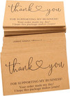 200pcs Brown Thank You For Supporting My Business Cards 2 X 3 5 Inches   9 X    