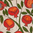 Tevfik Turen Karagozoglu Turkish Art Pottery Raku Pomegranate Kaftan Panel 13 5 