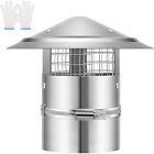 Adjustable Chimney Cap Galvanized Steel Round Roof Rain Cover 4 6 8 10 12 14 In