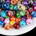 100pcs lot 12x10mm Big Hole Round Acrylic Beads For Jewelry Making Diy Accessory