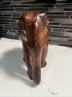 Vtg Hand-carved Wooden Elephant Statue