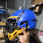 Cascade Pro7 Lacrosse Helmet Full Face Cage Large Blue yellow black Nocsae