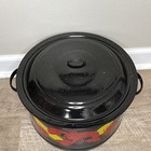 Xl Vintage Seafood Pot Speckled Enamelware W  Lobster Corn Clam Design 48 Quarts