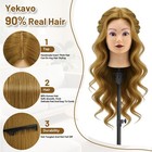 26  Mannequin Head With Hair For Hairdressing Training And Hair Styling