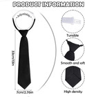 Skinny Black Tie  Adjustable Necktie For Girls boys  Pre Tied Neck Ties For Men