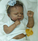 Black Reborn Baby Dolls Silicone Full Body Girl 18 Inch African American Real   