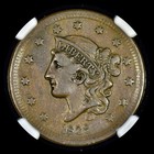 1839 Coronet Head Large Cent     Ngc Vf-30     1c Silly Head Very Fine Ch    trusted   