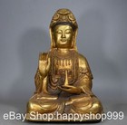 16  Old Tibet Bronze Gilt Buddhism Kwan-yin Guan Yin Buddha Statue Sculpture