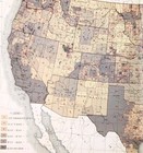1890 United States Real Estate Values - Map Original   16x10  Dated 