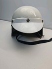 Vintage Scooter   Motorcycle Helmet  White   Black  Visor  Made In Japan