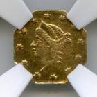1856 G25c California Fractional Gold   Bg-111 Ngc Ms61   Better Period One