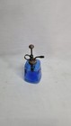 Antique Vintage Blue Glass Perfume Bottle Spritzer Pump Spray
