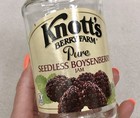 Knott s Berry Farm  empty  Seedless Boysenberry Jam 16oz Glass Jar W  Lid