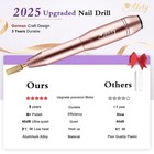 Electric Nail Drill File Acrylic Art File Manicure Pedicure With Gold Drill Bits