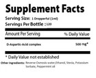 Absonutrix D-aspartic Acid 4 Fl Oz 500mg All Natural Supplement Made In Usa