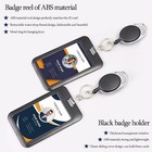 2 Pack Retractable Id Badge Holder With Lanyard Heavy Duty Badge Reel Retractabl