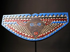 African Tribal Wood Mask Hand Carved Geometric Wall Art Decor-9841