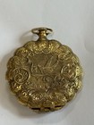 Vintage Max Factor  golden Lark  Powder Compact Floral Design