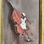 Vintage 1997 Annie Lee Lithograph Jazz Lady Cello Woman Framed 8x10 Dance Music