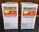 Nicorette Nicotine Gum 4mg Fruit Chill 160 Stop Smoking Lot Of 2 Exp 04 27 
