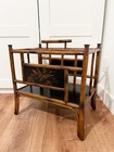 Theodore Alexander The Chinoiserie Canterbury Bamboo Style Magazine Rack Painted