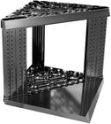 Black Plastic Organization Floating Garage Cabinet With 40 Tool Storage Rack