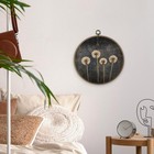 Vintage Dandelion Floral Framed Wall Art Decor  Rustic Cottagecore Round Wall   