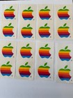 Vtg Rainbow Apple Macintosh Computer Stickers Decals Have 16 Sheets Of 2