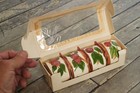 Franciscan Ware Stoneware Hand Painted Apples Leaves Napkin Rings-set 4 Nos