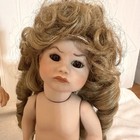 Vintage Repro Porcelain Bisque Dolls Set Of 3 Tan Exc  Grumpy Face Just Me Twirp