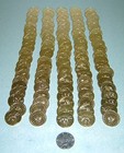 100 Brand New Golden 1 2 Half Dollar - 50 Cent Size - Slot Machine Tokens  30pai