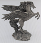 Vintage 1985 Hudson 4 5  Pegasus Pewter Statue Winged Horse Fantasy Figure