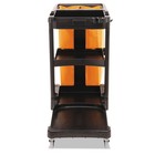 Rubbermaid Commercial 617388bk 4 Shelf 1 Bin Multi-shelf Cleaning Cart New