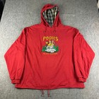 Disney Catalog Poohs 100 Acre State Park Hoodie Sweatshirt Adult Xl Red Vintage