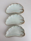 Antique H c Gold Trim Trinket Candy Dish Tray France Set Of 3 Light Mint Green