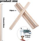 10pcs 1 2  X 12  Hardwood Craft Dowel Rods