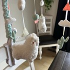 The Peanut Shell Musical Crib Mobile For Baby Llama And Cacutus Nursery Decor