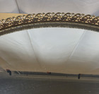 Vintage Mirror Tray Oval Gold Tone Filigree Ornate Trinket Vanity Perfume Plants