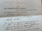 1862 Civil War Era Virginia Sheriff   s Writ - Antique Legal Document Northampton